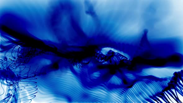 Visualization of blue lines of color moving around the screen. alt