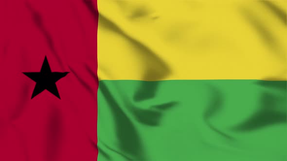 4K Guinea Biisau Flag - Loopable