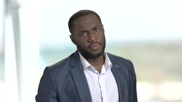 Cheerful Businessman Showing Different Gestures alt