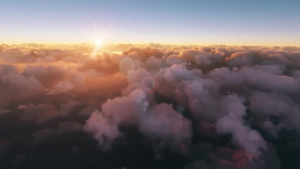 View of clouds over the ocean during sunset