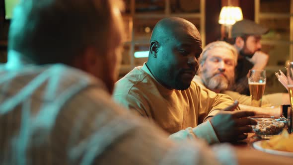 Multi-ethnic Men In Pub alt