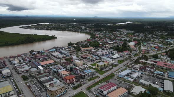 The Towns of Sarawak, Borneo, Malaysia alt