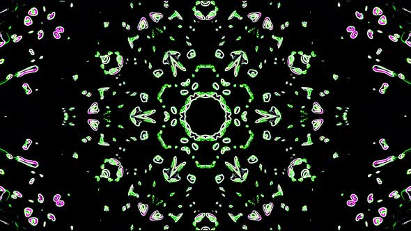 Bright abstract light governing full color, kaleidoscope, black background alt