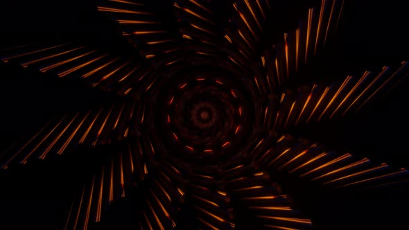 3d render Spiral psychedelic rotating glow lines, computer generated background. Loop video