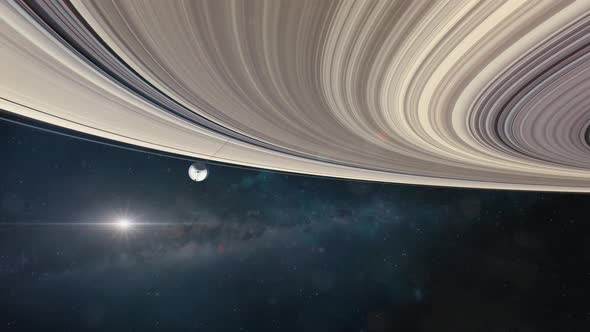 Male Eye Zoom to Voyager At Rings