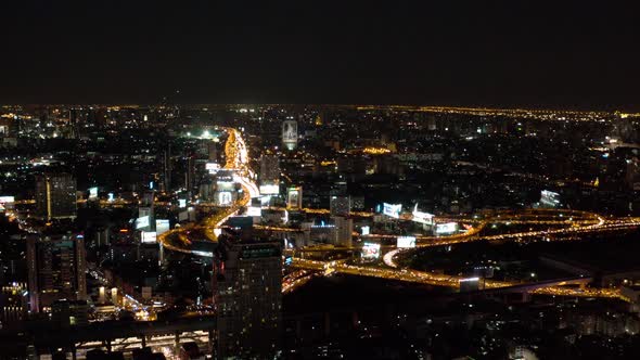 Siam and Rachathewi Districts Aerial Views, Rooftop Bar, in Bangkok, Thailand alt