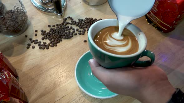 Latte ArtBarista Making a Latte ArtThe Making of Latte Art29.97fps alt