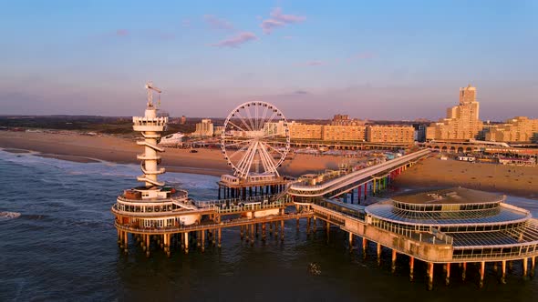 The Ferris Wheel The Pier at Scheveningen The Hague The Netherlands alt