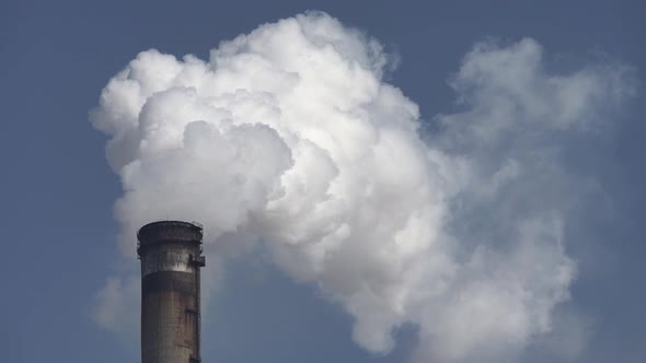 Smoke Comes From the Chimney. Air Pollution. Ecology. Kyiv. Ukraine. alt