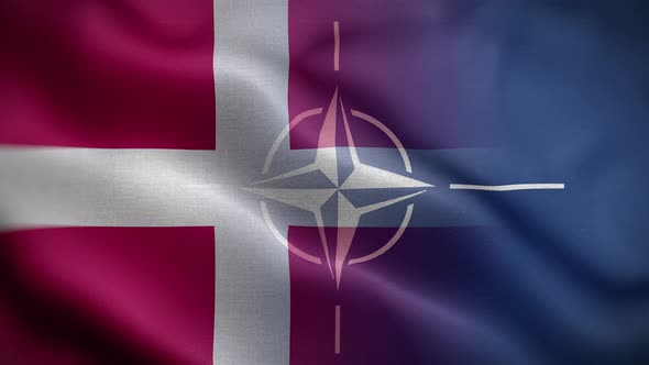 Nato Denmark Flag Loop Background 4K