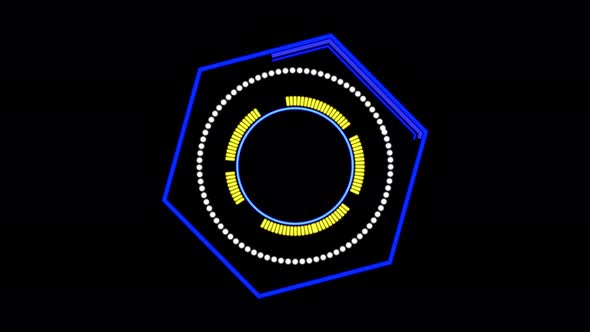 Circle futuristic hud element with alpha channel included.