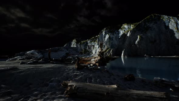 Fjord with Dark Storm Clouds alt