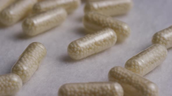 Rotating stock footage shot of vitamins and pills - VITAMINS 0106 alt