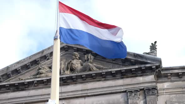 Holland Amstertam Flag Super Slow Motion alt