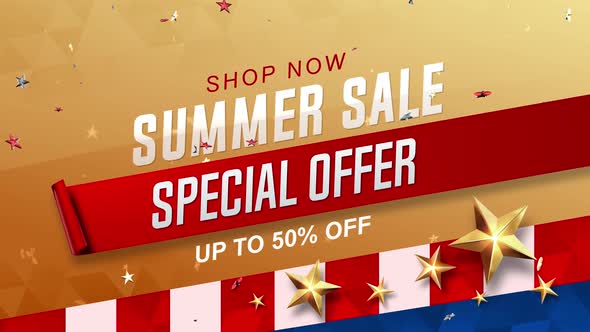 Summer Sale Shopping Special Offer Background 4K