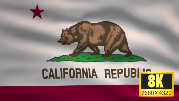 8K California State Flag Background alt