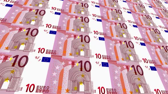 10 Euro Note Money Loop Background 4K 12