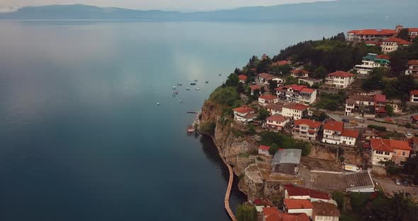 Ohrid lake, Macedonia Aerial alt