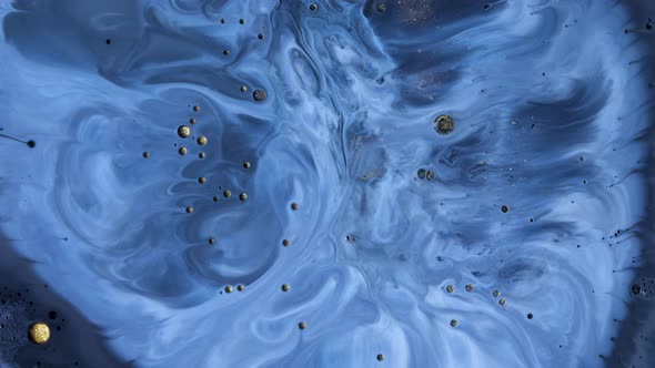 Abstract Acrylic Paint Spread Blast Explode Galaxy. Bright colored bubbles sparkling. alt