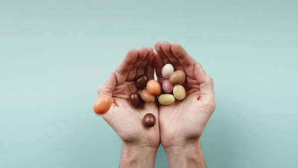 Little Easter Eggs Falls Down on Hands alt