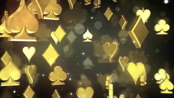 Falling Poker Symbols