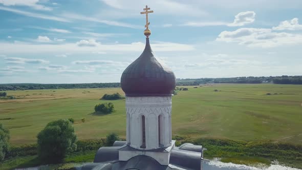 Beautiful Old White Stone Orthodox Church