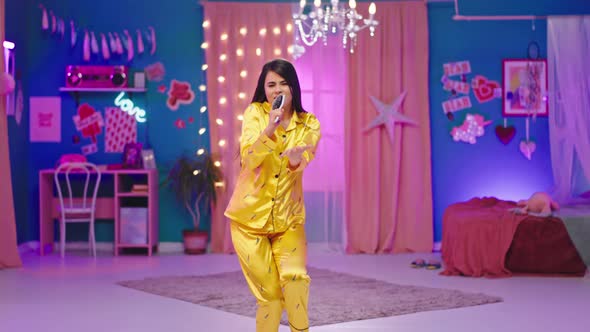 Charismatic Lady in a Beautiful Yellow Pajamas alt