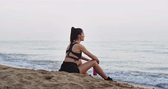 Healthy Lifestyle Concept of a Sporty Lady After alt