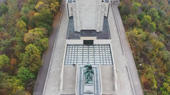 Aerial View of National Monument on Vitkov Hill - National War Memorial and History Museum, Prague