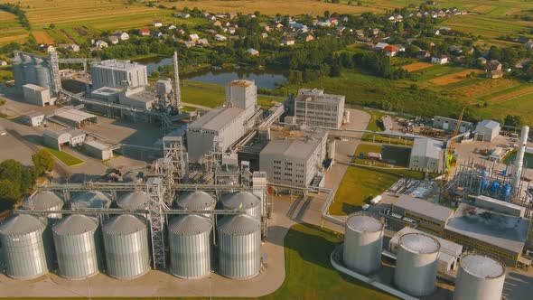 Oil Refinery From Industrial Area Aerial View Gas Petrochemical Industry Butter Refinery Tank alt