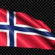 Norway Flag Blowing In The Wind