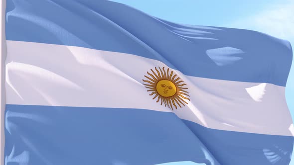 Argentina Flag Looping Background