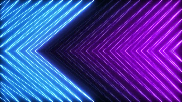 Animated zig zag neon light seamless loop modern motion graphics background alt