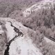 Train Moving Across Small Village In Winter - VideoHive Item for Sale
