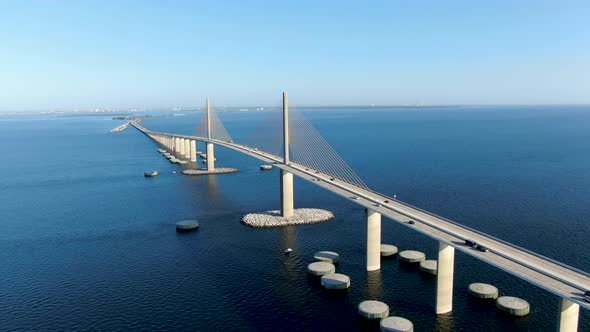 Aerial View of Sunshine Skyway Bridge, Tampa Bay alt