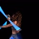 Beautiful Woman Dance With Neon Staffs In Ultraviolet Light 10 - VideoHive Item for Sale