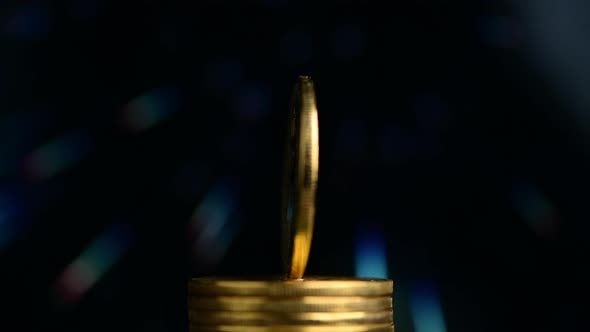 Bitcoin with futuristic background alt