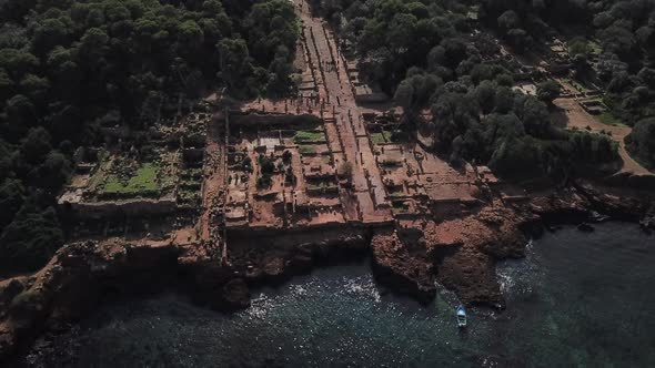 Aerial View Of The Ancient City Of Tipaza, Algeria alt