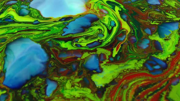 Abstract Color Slow Motion Swirling Chemical Reaction Background Texture alt