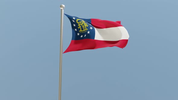 State of Georgia waving in the wind. alt
