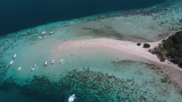 Aerial View of Ditaytayan Island in Coron, Palawan, Philippines alt