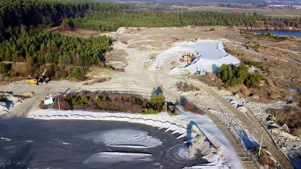 Sand Quarry Lake Forest Aerial View