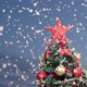 Snowing on Christmas Tree in Winter - VideoHive Item for Sale