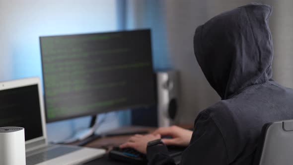 A Hacker in a Hood Types Program Code