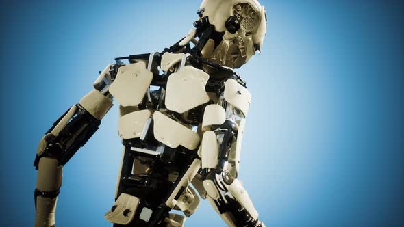 Futuristic Humanoid Female Robot in Concept of Future