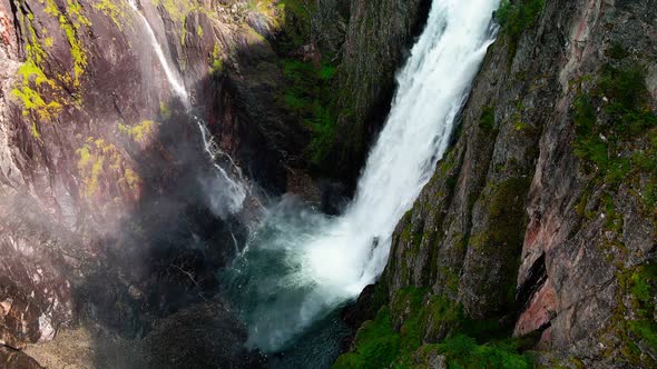Voringfossen, Norway, the largest waterfall