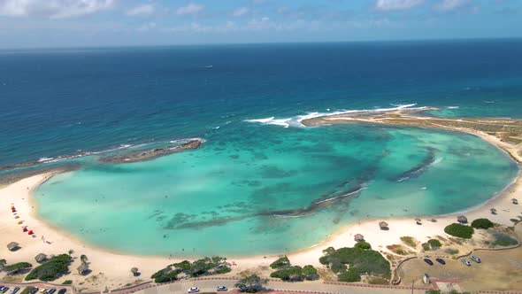 Aruba Amazing Baby Beach and Coast on Aruba Caribbean White Beach with Blue Ocean Tropical Beach alt