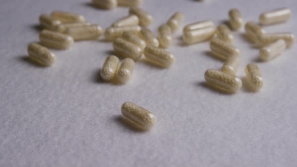 Rotating stock footage shot of vitamins and pills - VITAMINS 0100 alt