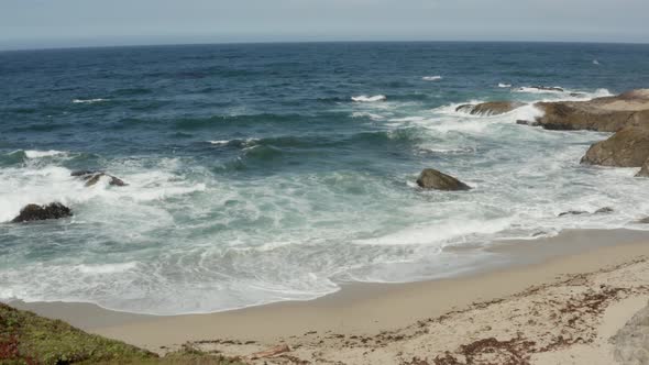 Aerial video of the Coast Northern California Bodega Bay alt