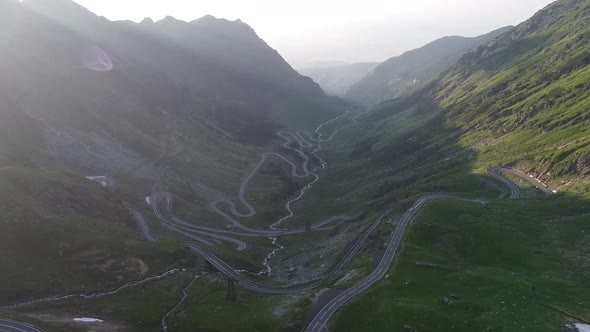 Sunset Over Transfagarasan Road